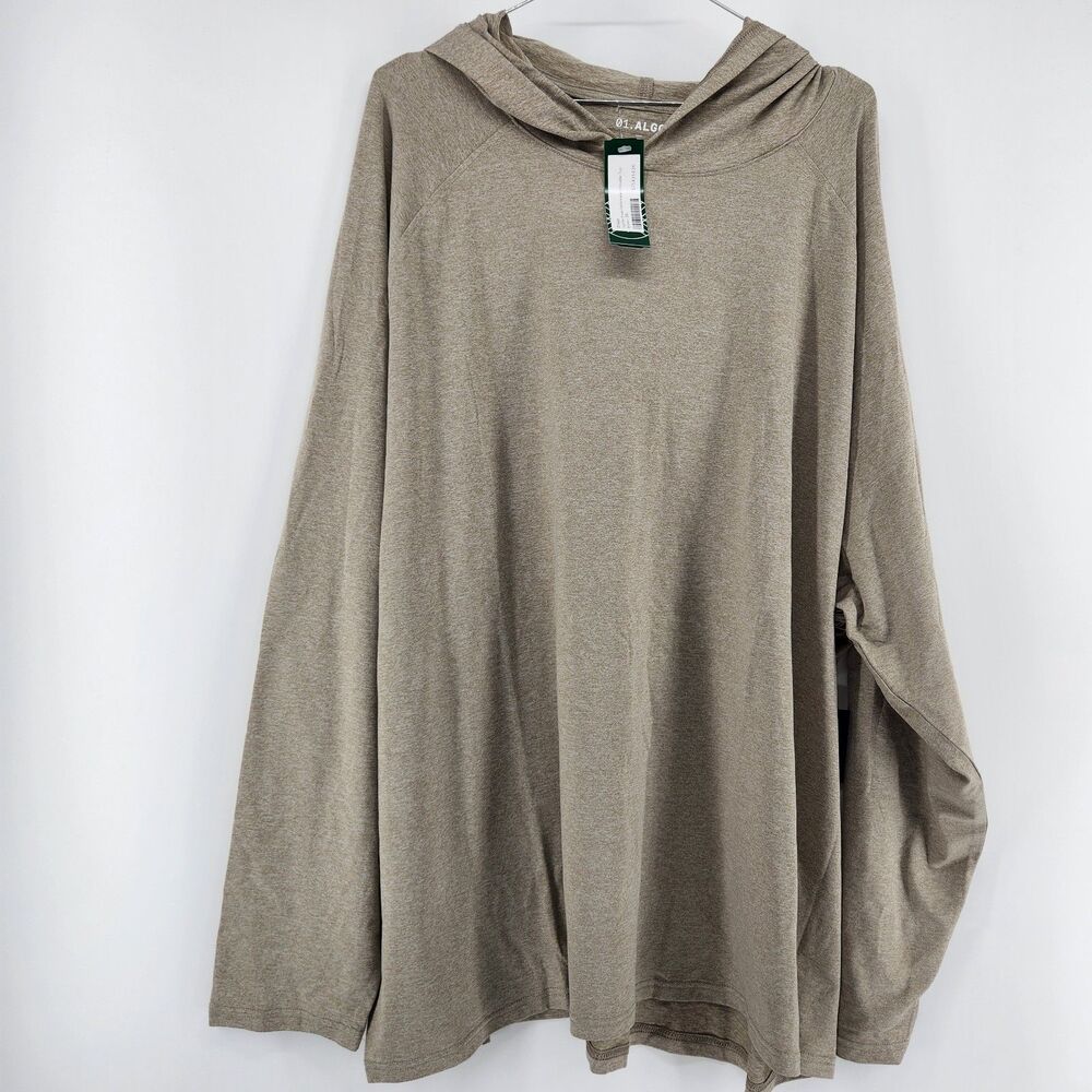 01.Algo Men's‎ Brown 3XL AlgoFlex Ronan Performance Hoodie Top NWT